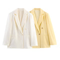 Blazer Oversized com Lapela e Dois Botões — Estilo Minimalista