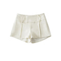 Calções de Cintura Alta com Laço — Slim Fit