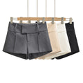 Calções de Cintura Alta com Laço — Slim Fit