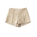 Calções de Cintura Alta com Laço — Slim Fit
