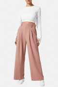 Calças Wide-Leg com Pregas e Cintura Alta — Tailoring Casual