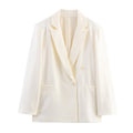 Blazer Oversized com Lapela e Dois Botões — Estilo Minimalista