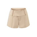 Calções de Cintura Alta com Laço — Slim Fit
