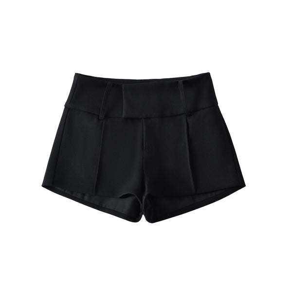 High-Waisted Shorts with Tie — Slim Fit