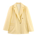 Blazer Oversized com Lapela e Dois Botões — Estilo Minimalista