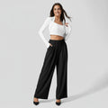 Calças Wide-Leg com Pregas e Cintura Alta — Tailoring Casual