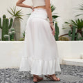 Vestido e Saia 2 em 1 Branco com Cintura Smocked e Fenda