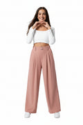 Calças Wide-Leg com Pregas e Cintura Alta — Tailoring Casual